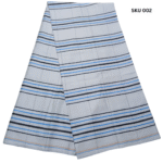 Shucharu Original Handloom Lungi – Premium Soft Cotton Blue/Black Line Check - Image 2