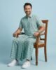 Pest/Black Check-Premium Handloom Lungi - Image 2