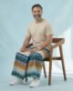 Smart Check + Yellow Blue Check - Premium Handloom Lungi - Image 3