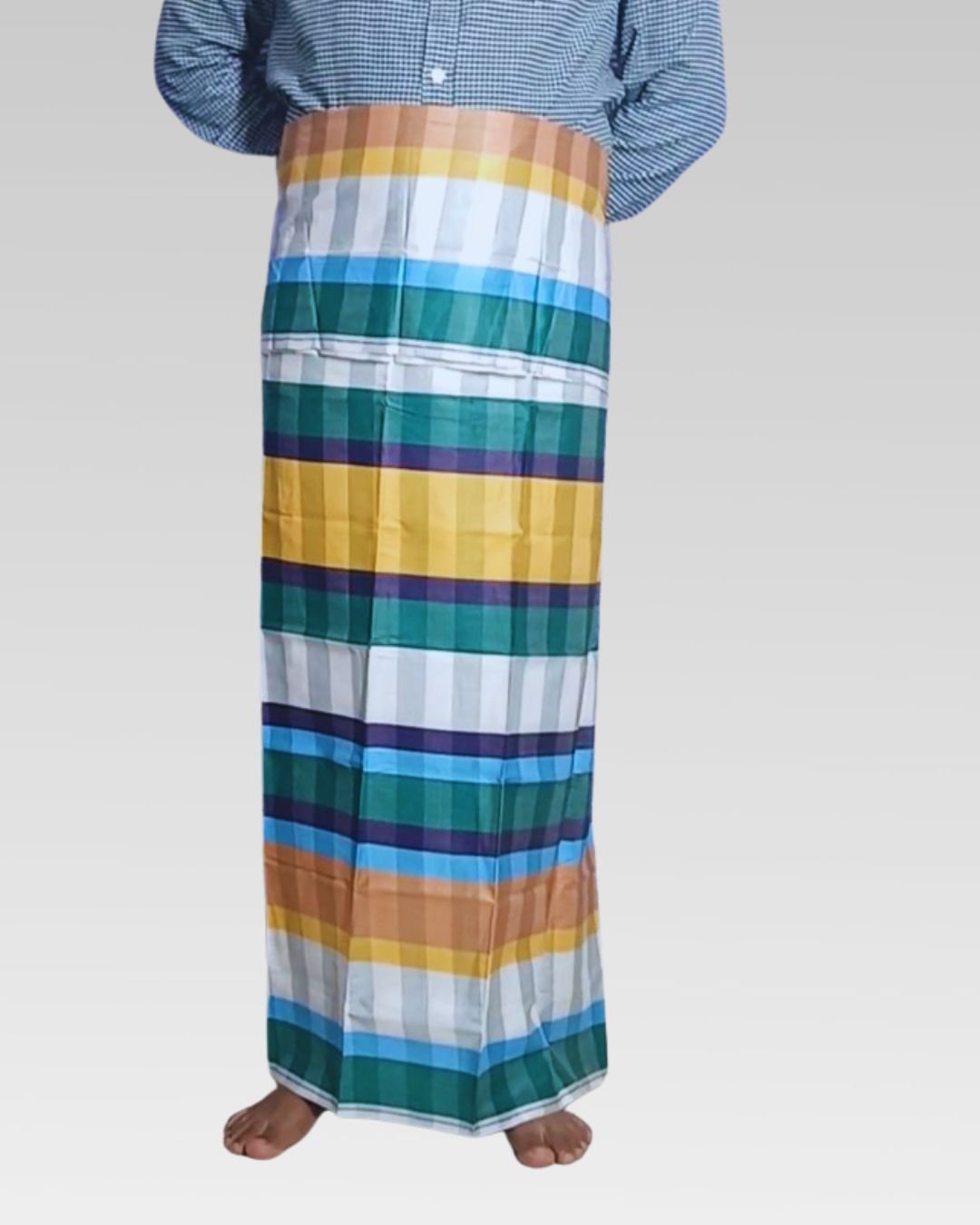 Smart Check Web photo Shucharu Original Handloom Lungi – Premium Soft Cotton Smart Check - Image 1