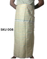 Shucharu Original Handloom Lungi – Premium Soft Cotton Yellow/Green Strip