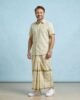 Cream Check-Premium Handloom Lungi