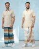 Smart Check + Yellow Blue Check - Premium Handloom Lungi