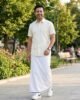 White-Premium Handloom Lungi - Image 2